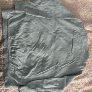 Aerie Cozy Green and White Crewneck